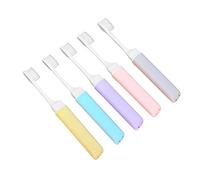 SECFOU 5Pcs Professional Toothbrush Portable Travel Toothbrushes for Household Use Ergonomic Soft Bristles Compact and Lightweight Design Random Macaron Colors