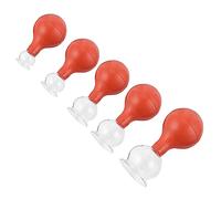 SECFOU 5pcs Rubber Cupping Cups Set for Facial and Body Therapy, Glass and Skin-Friendly Material, Easy to Clean Vacuum Cupping Device Suitable for Adults
