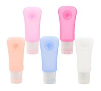 SECFOU 5pcs Silicone Sucker Bottle Makeup Bottle 89ml for Storage and Dispensing Skin Care Supplies Random Color