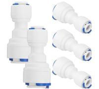 SECFOU 5pcs Straight Push Water Pipe Connector Adapter for Water Purifiers and Reverse Osmosis Systems Quick Connection Pp Material Compatible with Easy Installation for Manifolds