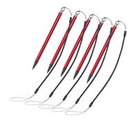 SECFOU 5Pcs Universal Capacitive Stylus Pens for Touch Screens with Extra Fine Tip and Coiled Spring Rope - High Precision Stylus Pen for Tablets, Phones, and Drawing Pads in Red
