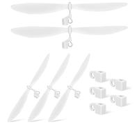 SECFOU 5pcs White Rc Airplane Propellers for Model Planes DIY Science Rubber Band Power Accessories Easy Installation Enhanced Stability Compatible with Miniature Remote Control Glider