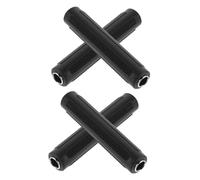 SECFOU 6.35Mm Female to Female Audio Adapter Microphone Converter for Guitar and Audio Setup Easy Connection Disconnection Metal Plastic Construction Black Office Use