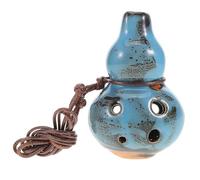 SECFOU 6 Hole Ceramic Alto C Ocarina and Outdoor Activities Stylish Blue Gourd Design for Wax Rope, Comfortable to Play Versatile Tuning Beginners