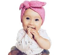 SECFOU 6 Pcs Crochet Headbands with Bowknot and Cable Knit Pattern, Knitting Wool Turban Style Hairbands, Cozy and Chunky Ear Warmer Headwraps for Infants