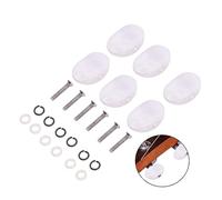 SECFOU 6 Pcs Guitar Tuning Peg Caps Semicircle Knobs Replacement Buttons for Electric and Acoustic Guitars Machine Head Caps and String Adjustment