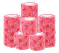 SECFOU 6 Rolls Self-Adhesive Wrap 5cm 7.5cm Breathable Sports Tapes for Muscle Support and Injury Strapping, Flexible Athletic Wraps Set for Sports and Medical Use