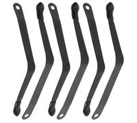 SECFOU 6 Sets Metal Book Page Clips Adjustable Non-Slip Music Stand Replacement Clips with Rubbercoated Ends for Holding Sheet Music and Books at Home