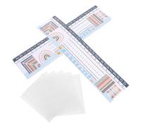 SECFOU 60pcs Classroom Name Plates Self Adhesive Desk Name Tags with Alphabet Number Lines for Educational Use Offices Home Supplies