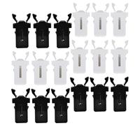 SECFOU 60Pcs Universal Trash Can Buckles Press Lock Replacement Clips for Waste Bin, Black and White Trashcan Catch Latches, Suitable for Kitchen and Outdoor Garbage Bins