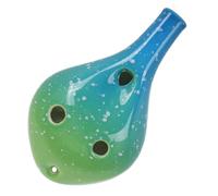 SECFOU 6hole Stylish Alto c Ceramic Ocarina for Beginners Vintage Design Sky Lightweight Musical Instrument for Ages for Home and Music Exploration
