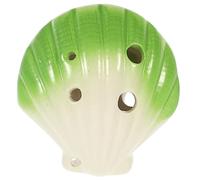 SECFOU 6holes Shell Shape Ceramic Ocarina Instrument for Beginner Boys and Girls C-sharp Key Music Learning Toy for School Classroom Home Practice