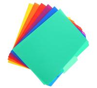 SECFOU 6pcs A4 Colorful Plastic Manila File Folders, Letter Size Document Organizers for Office and Home Filing, Multi-Color File Storage Binders for Paperwork Management