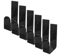 SECFOU 6pcs Acrylic Wrestling Belt Display Wall Mount Hanger for Championship Belts Black Horizontal Storage Stand Quick Installation Anti-slip Features for Men Cave Championship Walls