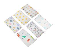 SECFOU 6pcs Cotton Print Towels for Newborns Soft Muslin Washcloths for Bath and Nursing Random Style