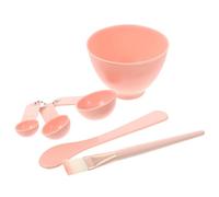 SECFOU 6pcs Facial Mask Bowl Sets with Mixing Bar, Spoon, and Brush Tools for Women, Portable and Sturdy Pp/pe and Wooden Materials, for DIY Face Mask Application and Skincare