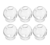 SECFOU 6pcs Glass Cupping Therapy Device Thickened Suction Cups for Back Massage the Meridians and Promote Vacuum Cupping Cups for Home or Spa Use