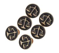 SECFOU 6pcs Metal Lawyer Brooch Pins Featuring Libra Scales Design, Lightweight and Versatile Accessories Suitable for Collar and Shirt, for Special Occasions and Law School Presents