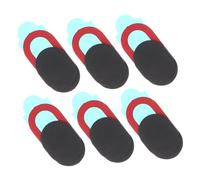 SECFOU 6PCS Oval Webcam Privacy Slider Cover Black with Red Frame Ultra Thin Webcam Protector for Laptop Tablet Smartphone Durable Compact Privacy Shield to Prevent Unauthorized