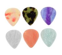 SECFOU 6pcs Resin Guitar Picks with Smooth Finish for Electric Acoustic Bass Guitars Vibrant Plectrums for Comfortable Grip and Enhanced Tonal Response in Stage Performances