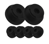 SECFOU 6Pcs Rubber Cane Feet Tri-Foot Heavy Duty Non-Slip Base Replacement Tips with Matching Screws for Outdoor Activities Tripod Walking Stick for Elderly Women Seniors