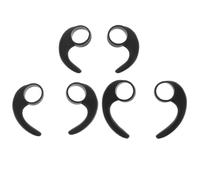 SECFOU 6pcs Silicone Earphone Ear Hooks with Anti-lost Comfortable Earbud Clip, Black Large, Medium Small Sizes for Sports and Outdoor Use