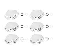SECFOU 6pcs Silver Metal String Locking Handles Guitar Tuning Knobs Caps with Lock String Function for Acoustic and Folk Guitars Tuner Tool Accessories