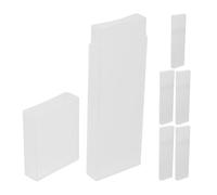 SECFOU 6pcs Tongue Scraper Storage Case Set, White Plastic Portable Organizer Box for Travel and Home, Tongue Cleaners Box with Compact Scraper Holder for Oral Care Accessories