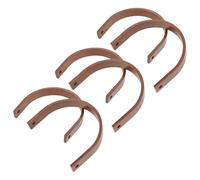 SECFOU 6pcs Walnut Wood Teapot Handle Replacement Set U-Shape Teapot Grip Handles Heat-Resistant Kettle Grip Accessories Tea Serving Repair Parts