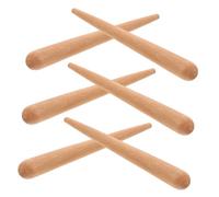 SECFOU 6pcs Wooden Guiro Sticks Boys and Girls Rhythm Sticks Percussion Musical Instruments Safe for Children Play