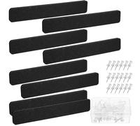 SECFOU 8 Pcs Pin Boards for Wall Pin Board Felt Strips Black Felt Versatile Use Adjustable Size for Home Office Memo Display