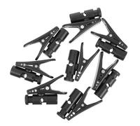 SECFOU 8pcs Black Headset Clamps for Collar Use, Sturdy Abs and PC Material Cable Clips that Keep Headphone Cable Stable and Fix Headset Wires Securely