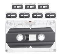 SECFOU 8pcs Blank Cassette Tapes for Audio Recording and Music with Plastic Case, 30-minute Vintage DIY Voice Recording Tapes for Teaching, Speech, and Retro Party Messages