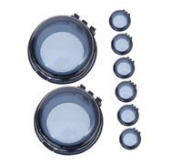 SECFOU 8pcs Gas Stove Knob Covers Plastic Protective Switch Guards Household Safety Cooker Guard for Kitchen Stovetop Anti-Slip Gas Hob Covers Easy Installation Black