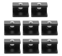 SECFOU 8pcs Glass Shelf Brackets Mirror Brackets Glass Clamp Support Heavy Duty Space Aluminum Silicone Not Easy to Deform for Display Cabinets