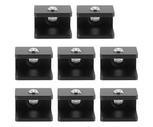 SECFOU 8pcs Glass Shelf Brackets Mirror Brackets Glass Clamp Support Heavy Duty Space Aluminum Silicone Not Easy to Deform for Display Cabinets