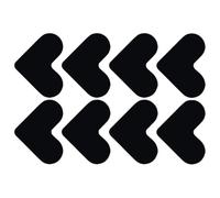 SECFOU 8pcs Heart Shape Carpet Gripper Tape with Pu Material, Non Slip Rug Stickers for Tile Floor, Easy to Carry and Not Easy to Fall, Suitable for Many Floors
