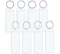 SECFOU 8pcs Portable Luggage Tags for Suitcases with Reusable PVC and Stainless Steel Material, Lightweight Travel Baggage Label Protecting Personal Information for Travel