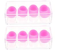 SECFOU 8pcs Silicone Finger Covers for Drum Playing Steel Tongue Drum Picks with Box for Handpan Percussion