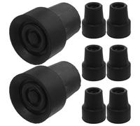 SECFOU 8pcs Walking Stick Rubber Caps 19mm Non-Slip Rubber Tips Replacement Feet for Canes and Crutches Extending Walking Stick Life for Seniors