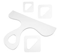 SECFOU Acrylic Handle Cutting Board Templates to Speed up Workflow for Woodworking 4pcs Reusable Kitchen Tool White Chop Board Handle Stencils for Precise Crafting