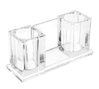 SECFOU Acrylic Microphone Stand Tabletop Base Stable Desktop Mic Holder for Ktv Karaoke Wireless Microphone Storage with Transparent Design