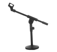 SECFOU Adjustable Desktop Microphone Stand Extendable Telescopic Support for Secure and Stable Use Space Saving Design for Podcasts Gaming and Lectures