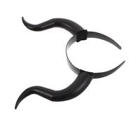 SECFOU Adjustable Devil Horns Headband Gothic Halloween Demon Hair Hoop for Women Realistic Curved Horn Design Steampunk Accessory for Costume Parties Masquerades Fantasy Events