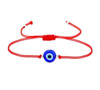 SECFOU Adjustable Evil Eye Bracelet for Women and Men Minimalist Eye Protection Jewelry with Double Red Cord and Gold Beads Comfortable Wrist Accessory for Casual and Party Wear