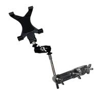 SECFOU Adjustable Metal Music Clamp for Drum Sets with Multi-angle Rotation and Anti-slip Silicone Pads, Portable Sheet Music and Tablet Holder for Small Spaces and Drum Racks