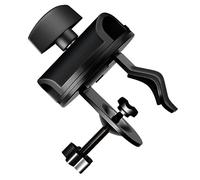 SECFOU Adjustable Mic Clip Metal Desk Mount with Rotating Plate for Handheld Microphones Sturdy 19Mm Boom Arm Clamp for Recording Studios Live Performances