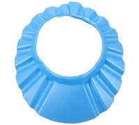 SECFOU Adjustable Shower Hair Washing Hat, Waterproof Bath Cap Ear Protection, Blue Hair Wash Shield for Bathing Safety