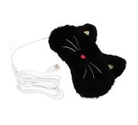 SECFOU Adjustable USB Heated Eye Mask for Sleep Portable Cartoon Blackout Blindfold with Temperature Control Breathable Warm Compress Patch for Eye Fatigue and Relaxation