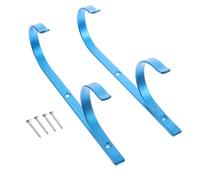 SECFOU Aluminium Alloy Pool Pole Hanger Bracket Set Blue Time-Saving and Labor-Saving Pool Cleaning Tool Holder Hooks
